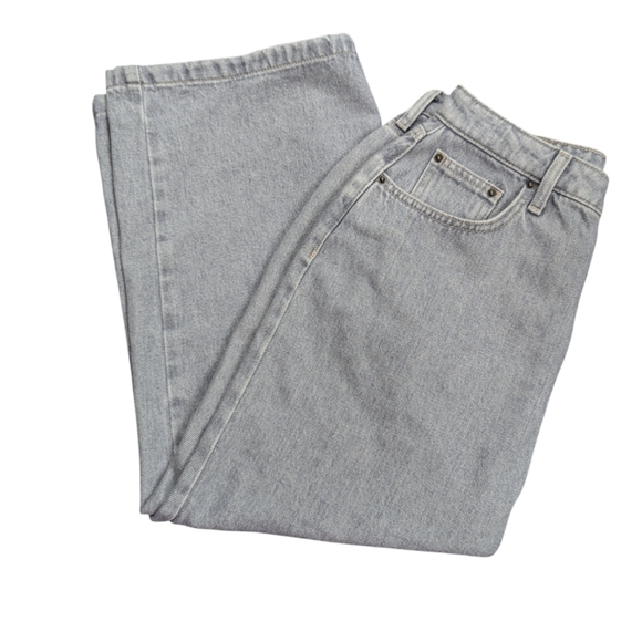 Topshop Gray Denim Maxi Midi Skirt | Women’s High Rise Jean Skirt Petite Size 8 - Picture 3 of 10